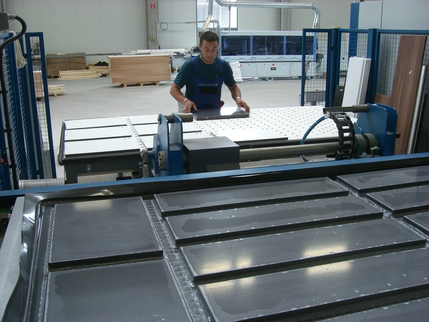Membrane press in a production environment
